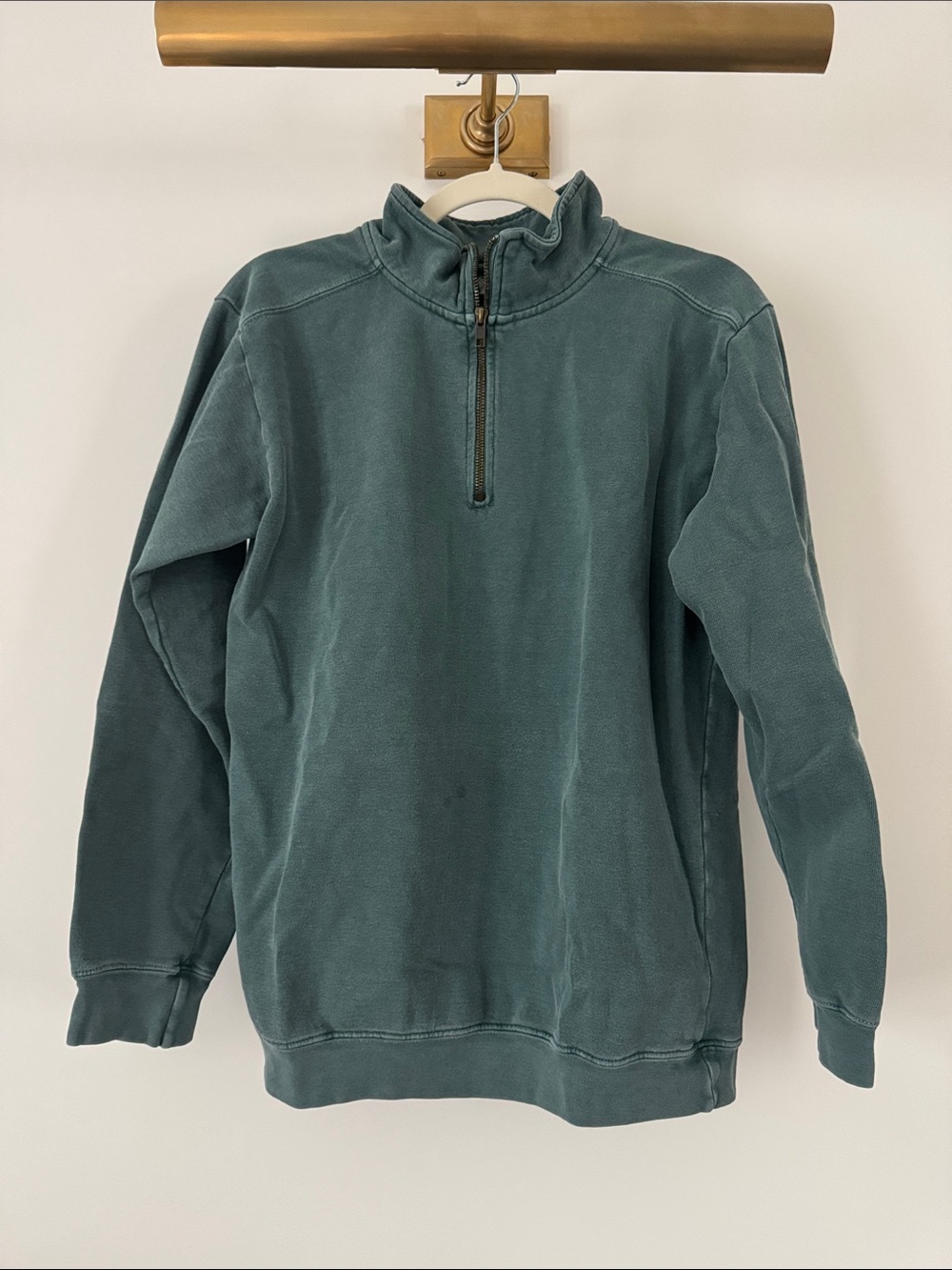 Comfort Colors 1/4 Zip Sweatshirt in Blue Spruce